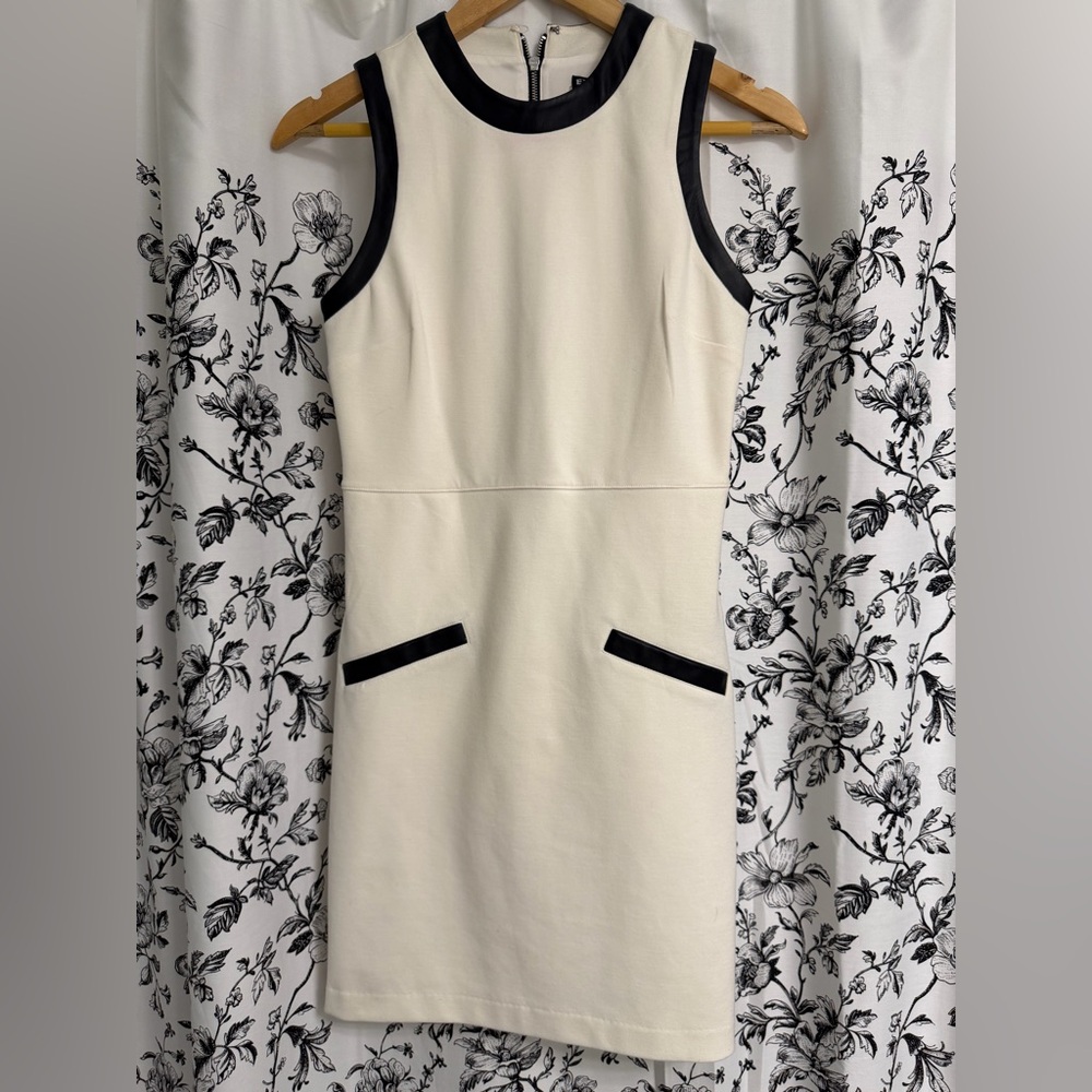 Express Cream and Black Mini Dress
